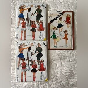 Vintage Cheerleader & Skater Sewing Patterns - new, uncut